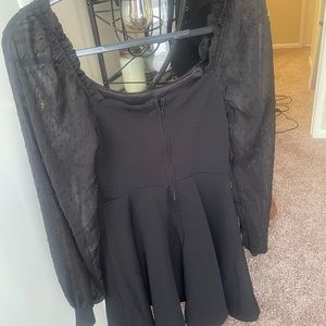 Black mini dress